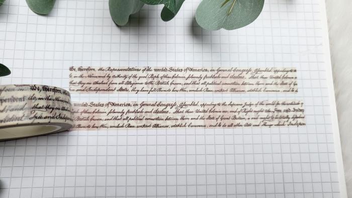 Washi Tape Schrift